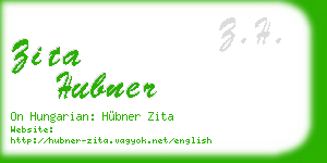zita hubner business card