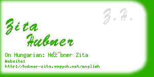 zita hubner business card